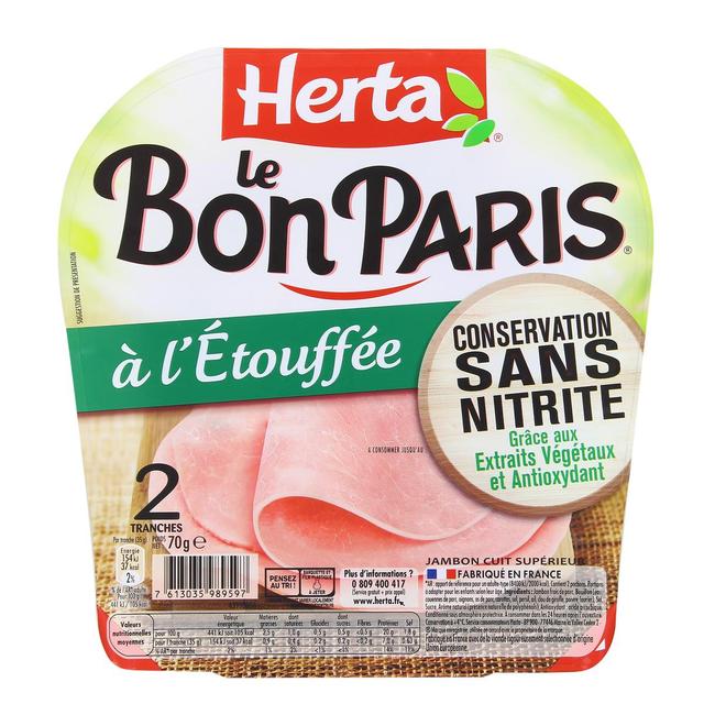 7613035989597 - Herta - Le Bon Paris Jambon sans nitrites, 70g