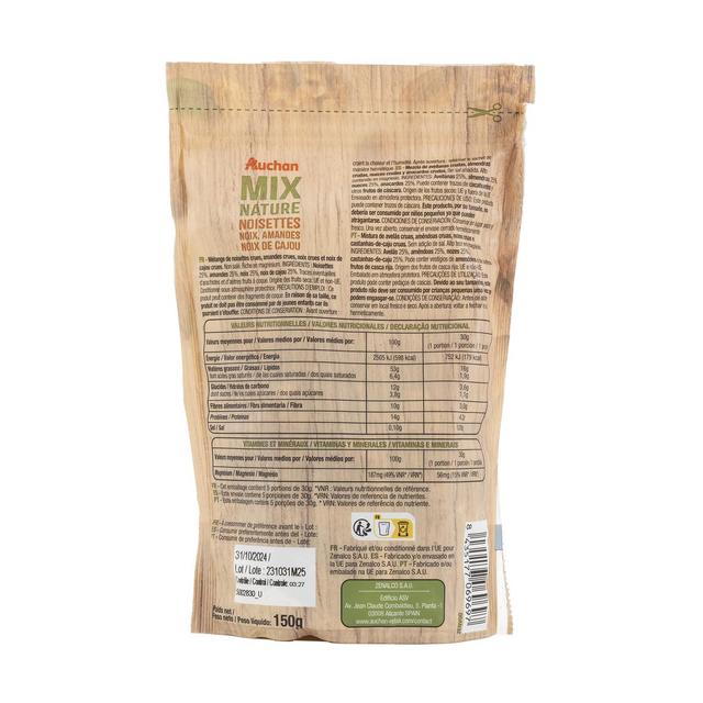 8435177069697 - Auchan - Mix Nature Noisette, Noix, Amandes et Noix de Cajou