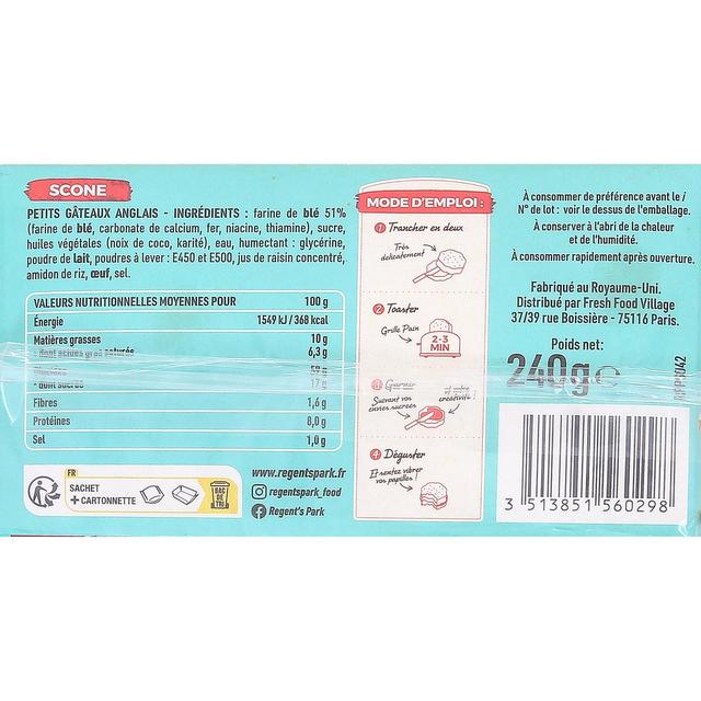 3513851560298 - Regent's Park - Scones Natures