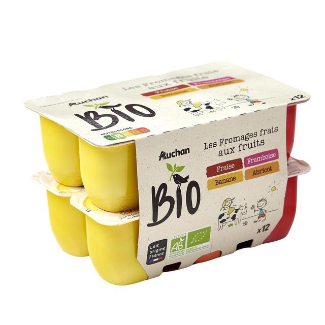 3596710490998 - Auchan BIO - Fromage frais Bio aux fruits