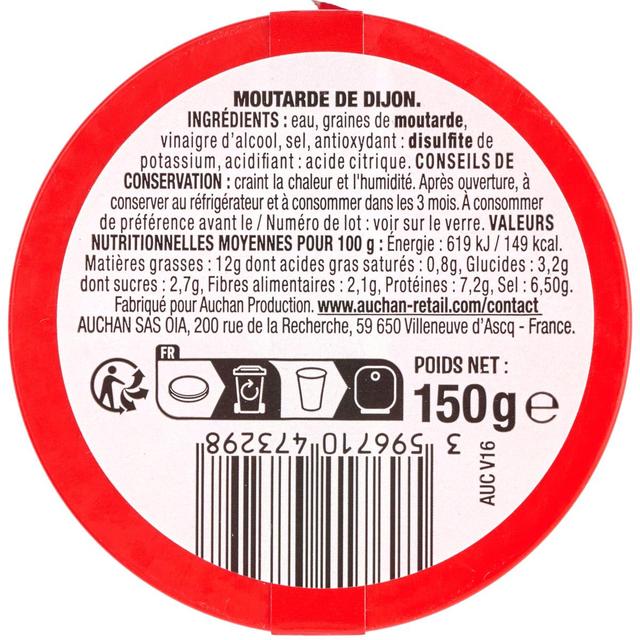 3596710473298 - Auchan - Moutarde forte de Dijon