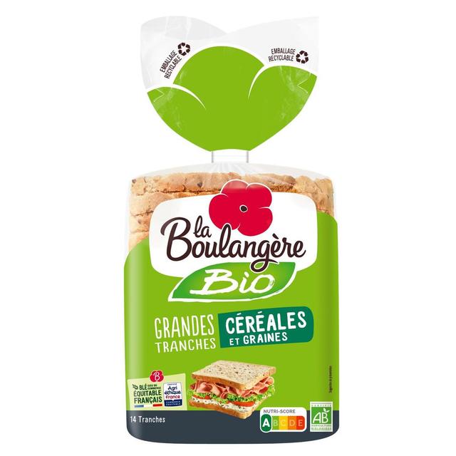 3760049794298 - La Boulangère - Pain de Mie Bio Céréales et Graines Grandes Tranches