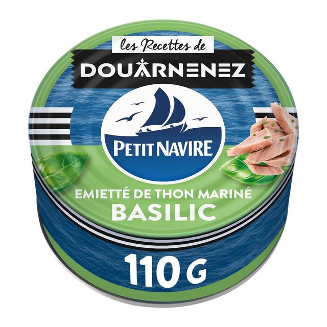 3019081235598 - Petit Navire - Emietté de thon mariné Basilic