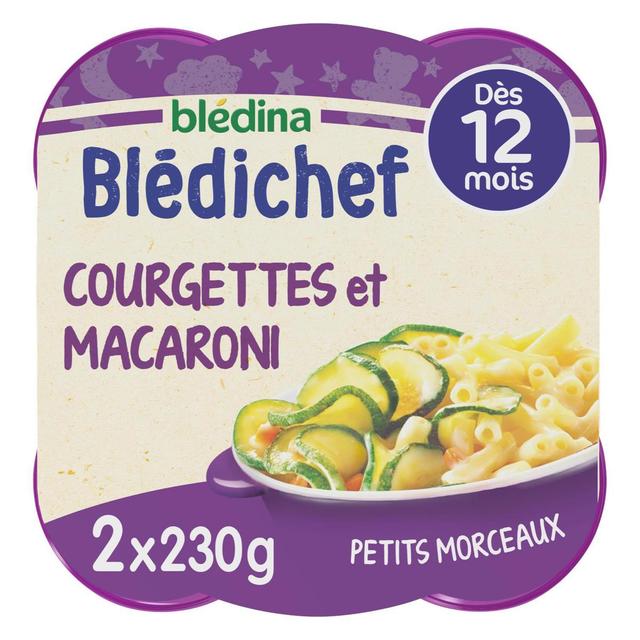 3041091436498 - Blédina - Blédi'chef - Fondue de Courgettes et Petit Macaroni Assiette Bébé Dès 12 mois