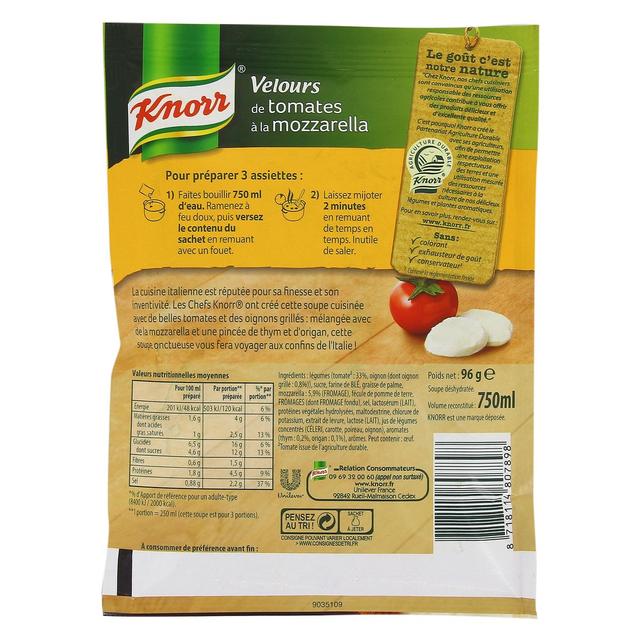 8718114807898 - Knorr - Soupe Velours de tomates à la mozzarella déshydratée