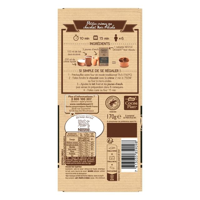 7613035859098 - Nestlé Dessert - Chocolat pâtissier noir absolu