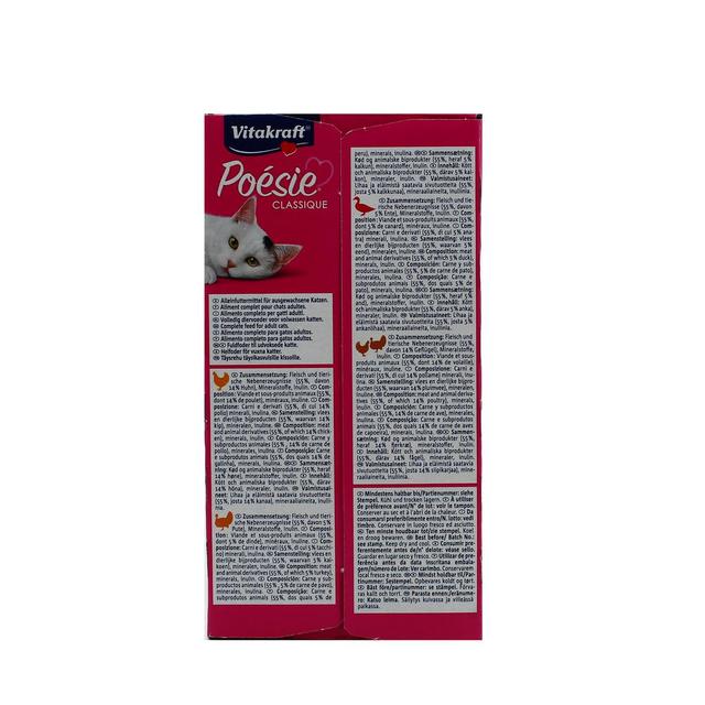 4008239589798 - Vitakraft Poésie - Sachets en Gelée Classique Volaille- Poulet, Dinde, Canard, Volaille pour chat
