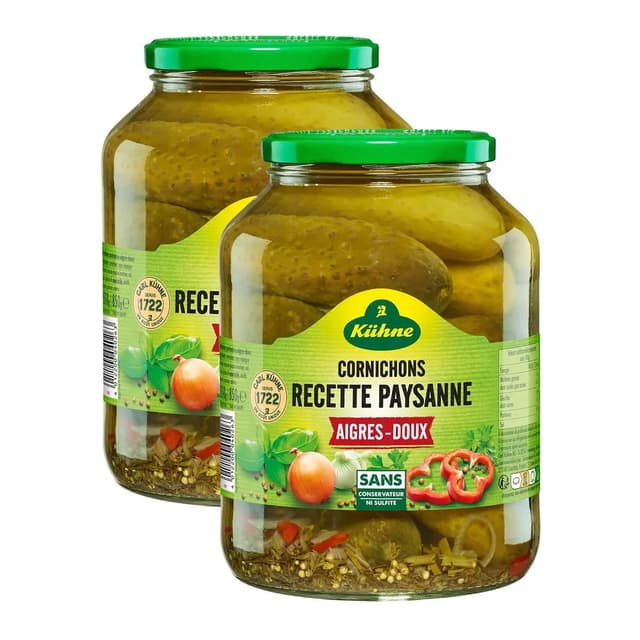 4012200040263 - Kühne - Cornichons aigre-doux recette paysanne