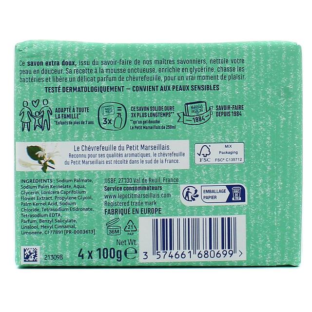 3574661680699 - Le Petit Marseillais - Savon Extra Doux au Chèvrefeuille