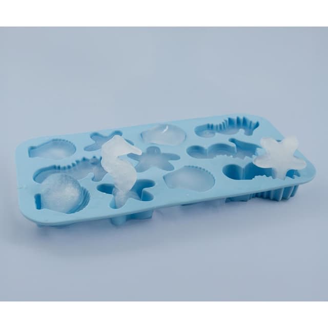 5404035722299 - Dotz - Moule à glaçons en silicone platine faune marine