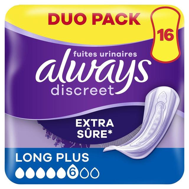 8700216252799 - Always Discreet - Serviettes Hygiéniques Fuites Urinaires Long Plus Extra Sûre