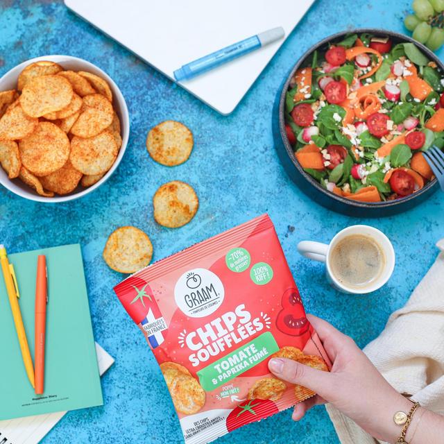 3770015053199 - Graam - Chips soufflées Tomate et Paprika Fumé