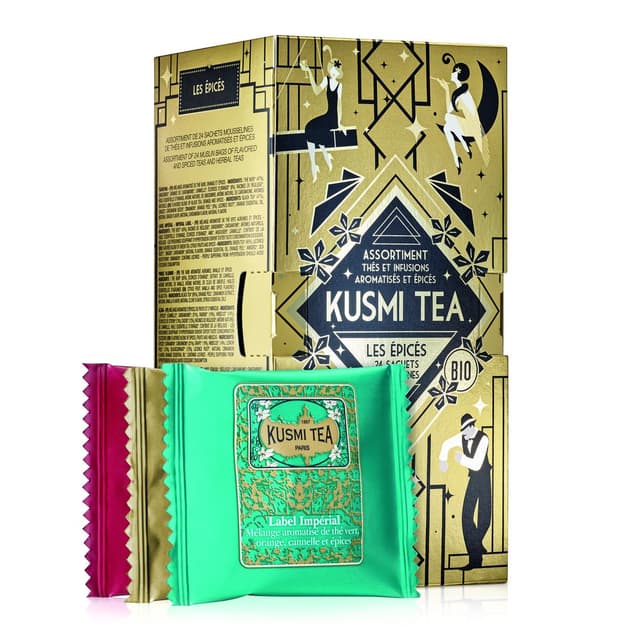 3585810093499 - Kusmi Tea - Assotiment de sachets de thés épicés bio en mousseline