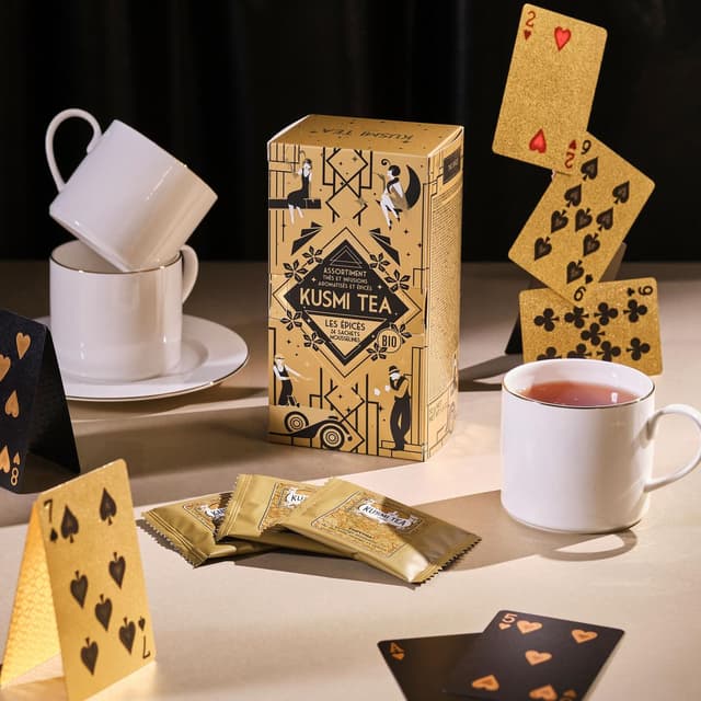 3585810093499 - Kusmi Tea - Assotiment de sachets de thés épicés bio en mousseline