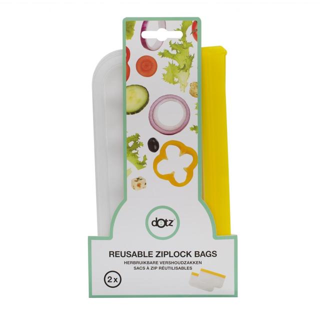 5420059843499 - Dotz - 2 sacs conservation zip réutilisables Peva jaune