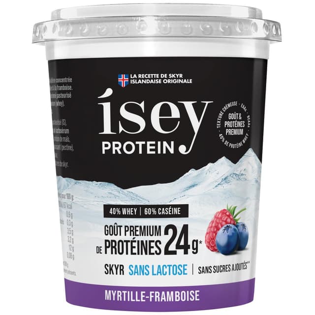 5690845003899 - Isey Protein - Skyr Myrtille Framboise sans lactose et sans sucre ajouté