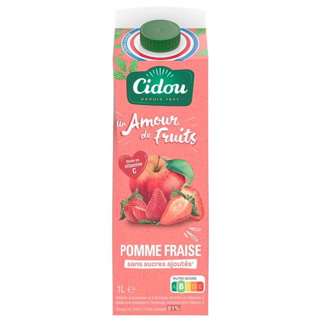 3760225494899 - Cidou - Jus pomme fraise sans sucres ajoutés