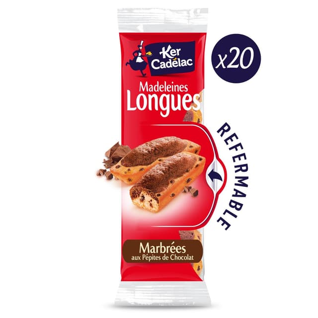 3259426045899 - Ker Cadélac - Madeleines longues Marbrées Pépites de chocolat