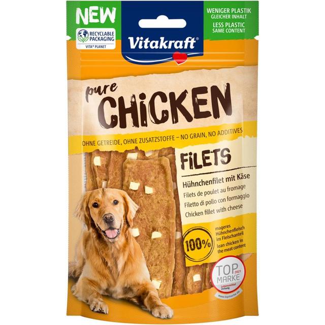 4008239585899 - Vitakraft Pure - Chicken Filet Dés Fromage - Friandise Récompense pour chien