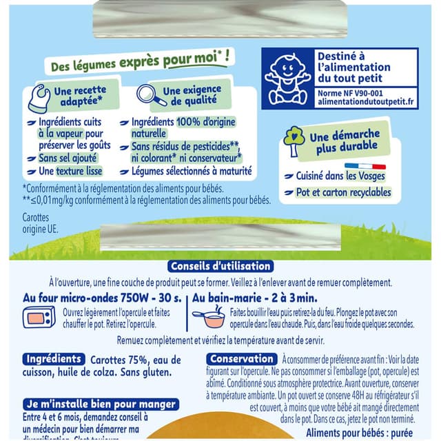 7613031477999 - Naturnes® - Carottes Bol Bébé Dès 4 mois