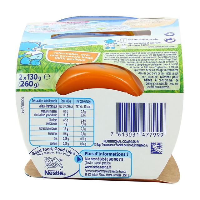 7613031477999 - Nestlé - Naturnes - Carottes Bol Bébé Dès 4 mois