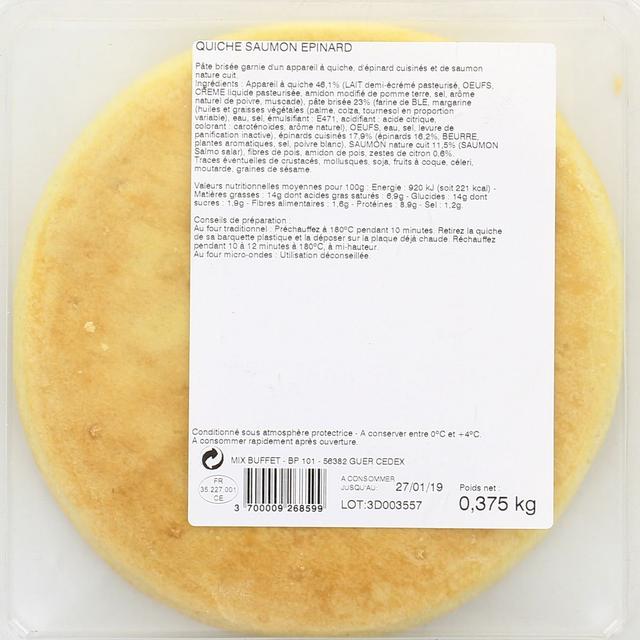 3700009268599 - Mix Buffet - Quiche Saumon Epinard