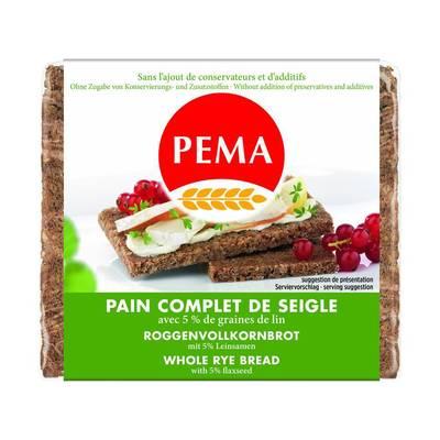 4000358610100 - Pema - Pain complet de seigle avec graines de lin