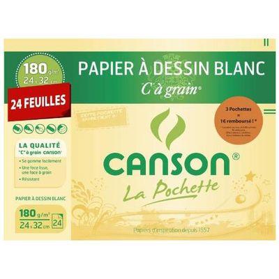 3148950273000 - Canson - Feuilles de dessin 24 x 32 cm 180g/m²