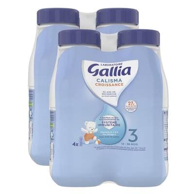 Laboratoire Gallia Lait de Croissance Calisma 3ème âge Liquide Bébé Dès 12 Mois, Lot de 2 - 4x50cl