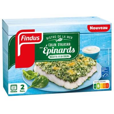 Findus Colin d'Alaska aux épinards, 380g