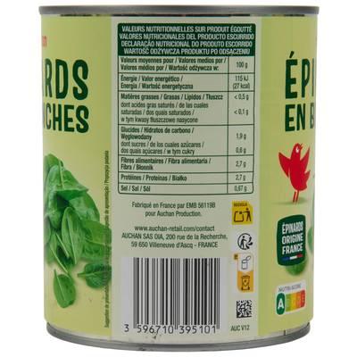 3596710395101 - Auchan - Epinards en branches