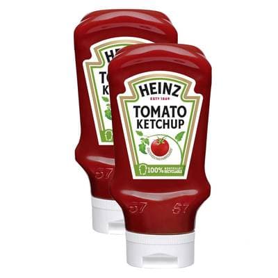 Heinz Tomato Ketchup en Flacon Souple Squeeze Top Down, Lot de 2x460g