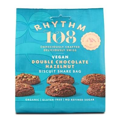 Rhythm 108 Biscuit Croquant Double Chocolat Noisette Bio, 135g