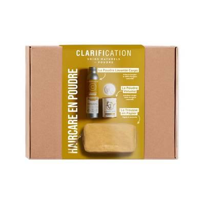 3770021147202 - Clarification - Coffret Haircare en poudre, Shampoing, Shampoing Sec et Trousse