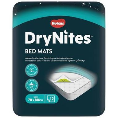 Huggies Dry Nites Alèses absorbantes jetables 78 x 88 cm, 12 alèses