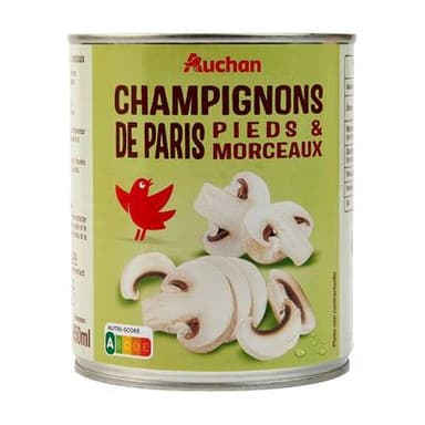 Auchan Champignons Pieds et Morceaux, 460g