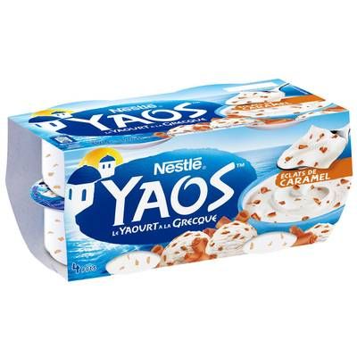 Yaos Yaourt à la grecque aux éclats de caramel, 4x125g
