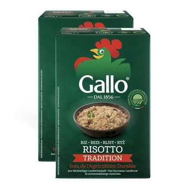 Gallo Riz pour Risotto Tradition, Lot de 2x500g