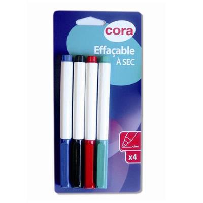 3257982266604 - Cora - Feutres effaçables à sec couleurs assorties