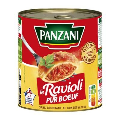Panzani Ravioli Pur Boeuf à la Sauce Tomate Cuisinée, 800g
