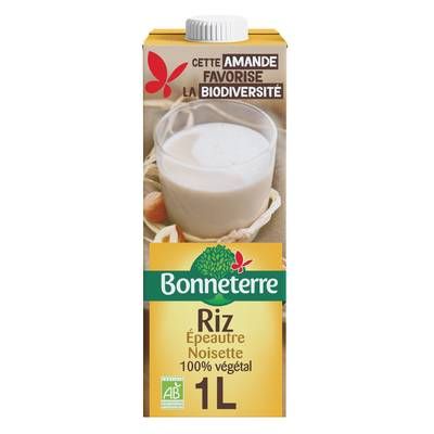 Bonneterre Boisson Riz épeautre Noisette bio, 1L
