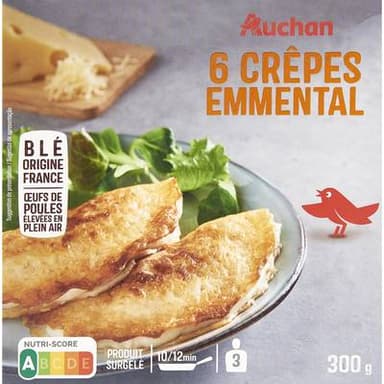Auchan Crêpe à l'emmental, 300g