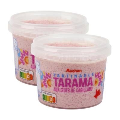 Auchan Tarama aux Oeufs de Cabillaud, Lot de 2x100g