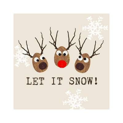 Paperproducts Design Serviettes en papier Let it snow cream, 20 serviettes de 33 x 33 cm