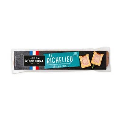 Maison Monterrat Pâté en Croûte avec Médaillon de mousse de Canard, 450g