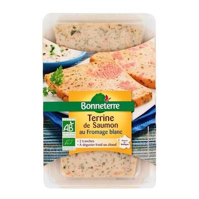 Bonneterre Terrine de Saumon au Fromage Blanc Bio, 2x60g