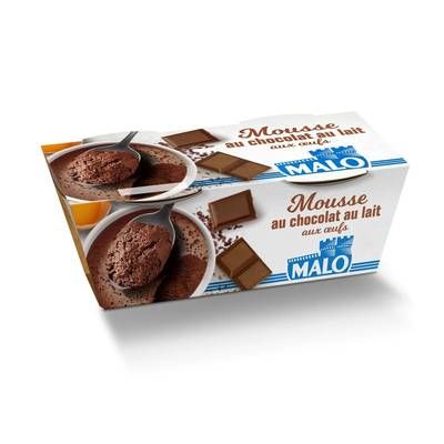 Malo Mousse chocolat au lait, 2x60g