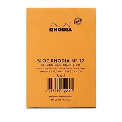 3037920122007 - Rhodia - Bloc notes 8.5 x 12 cm petits carreaux N°14