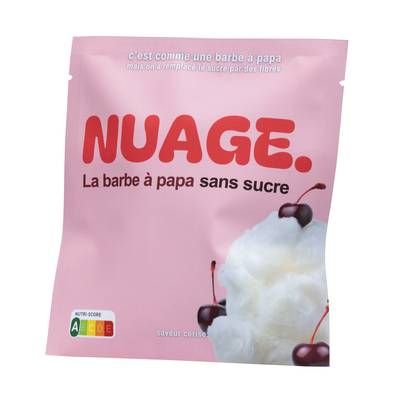 Nuage Barbe à Papa Saveur Cerise sans sucre, 20g