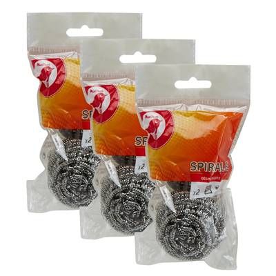 Auchan Spirales grattantes désincrustantes, Lot de 3x2 spirales